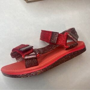 MINI MELISSA Papete+Rider Glitter Sandals size 2 child